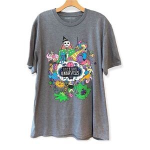 Fantasy Fest Sz XL Gray Time Travels Unravel Key West T-Shirt
